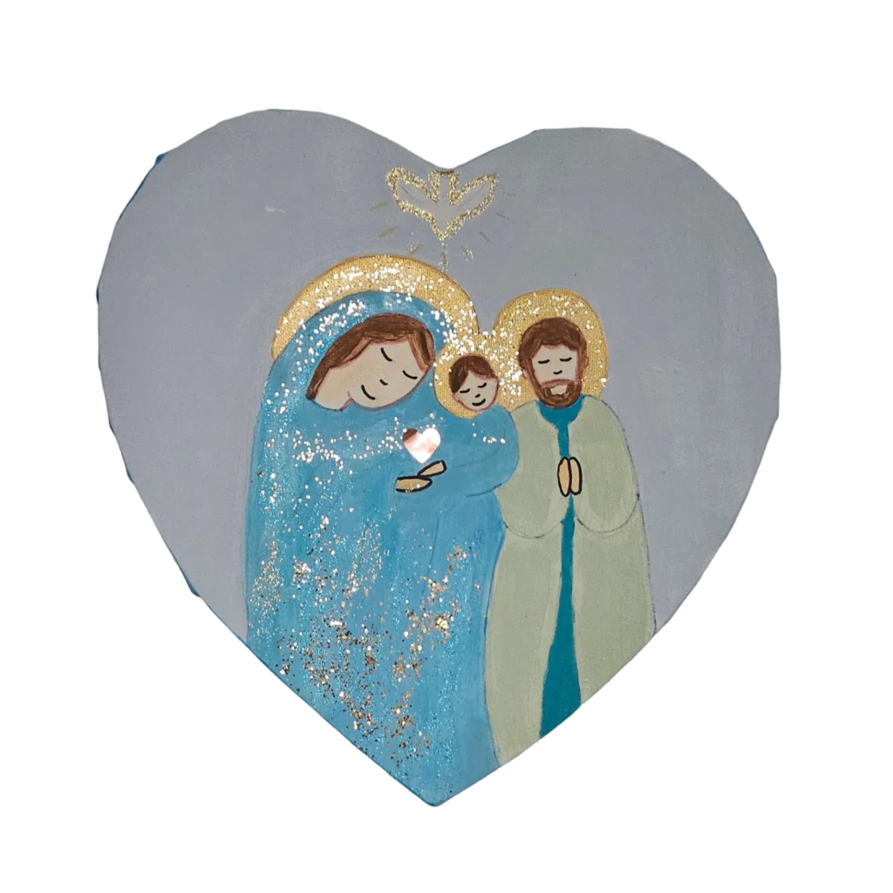 La Sainte Famille Toile bleu