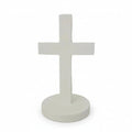 Croix du Christ blanche avec support