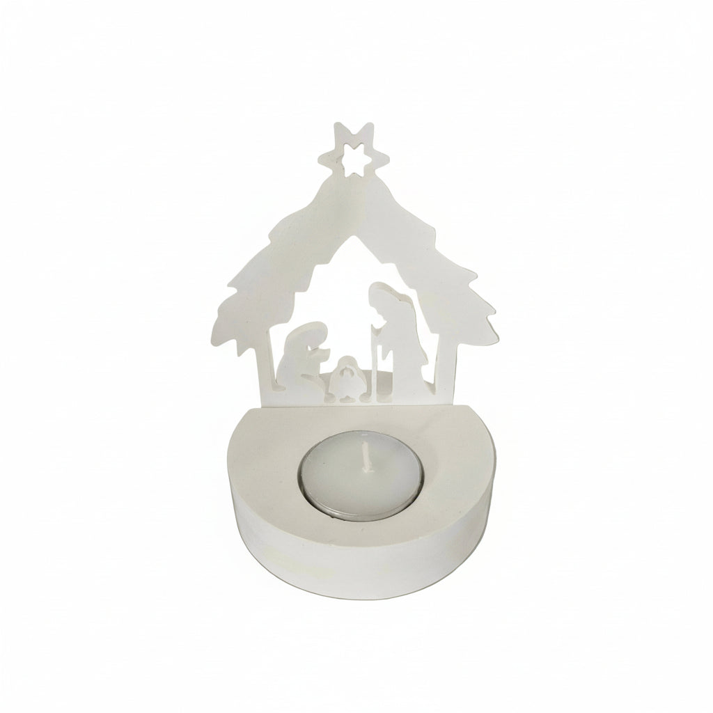 Crèche avec bougie